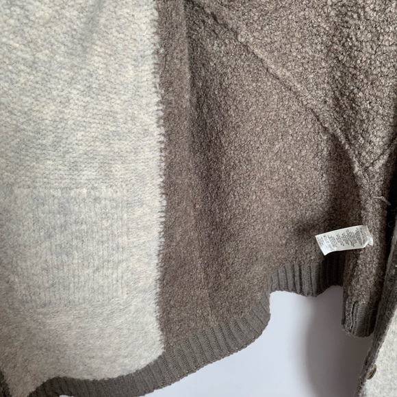 Anthropologie Sleeping on Snow Women’s Cocoon Cardigan Brown and Cream One Size - Picture 6 of 14